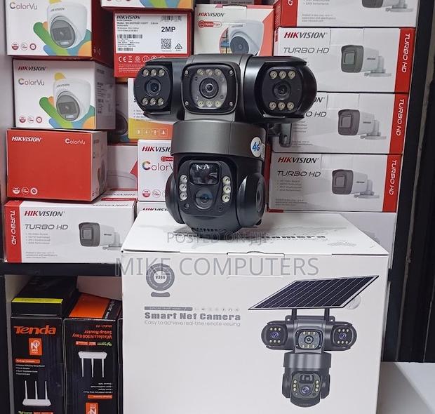 3 Lenses 4g Smart Wireless Simcard PTZ Camera Triple Lens - main view