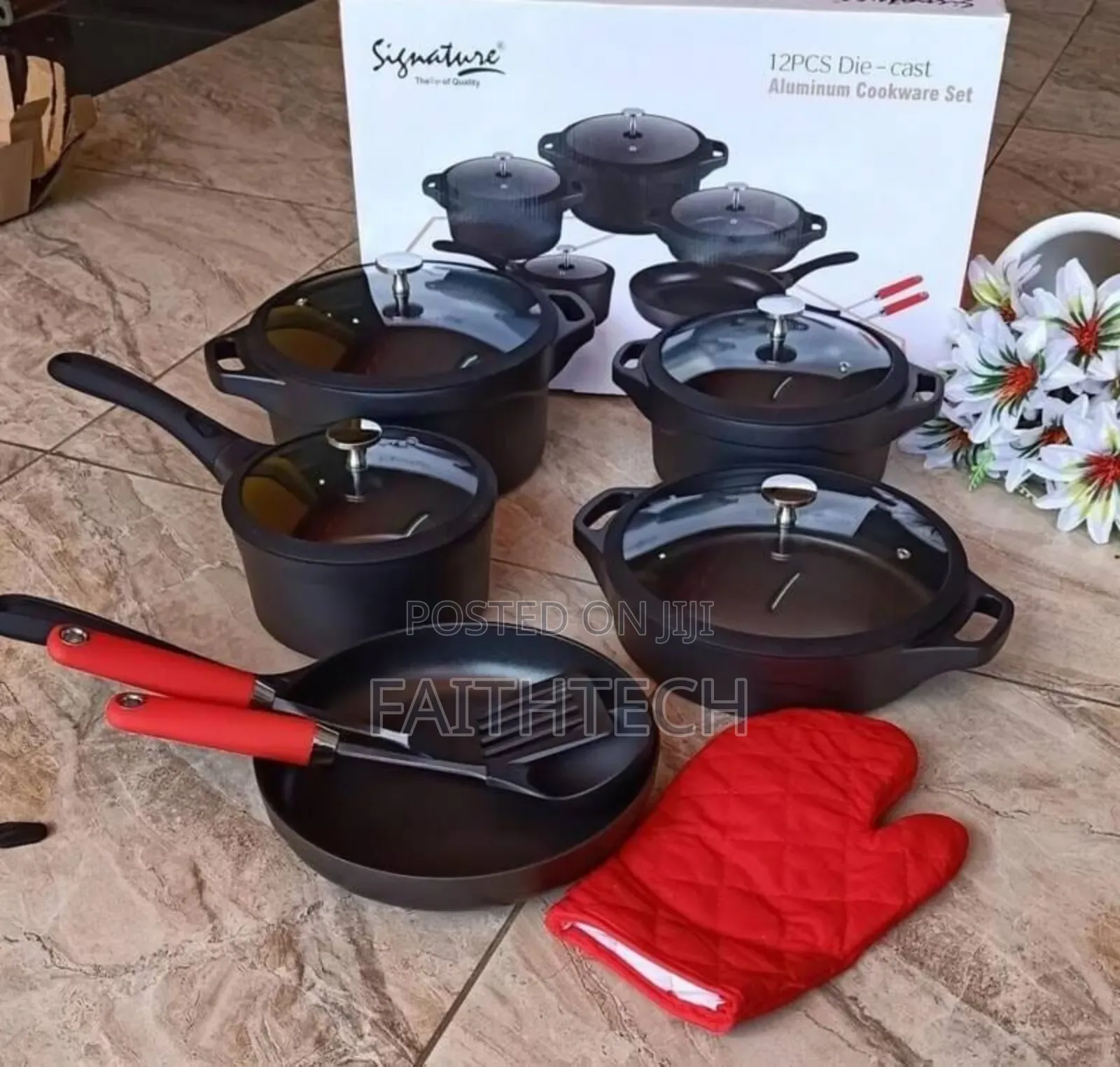 12 Pieces Signature Die Cast Nonstick Cookware Set