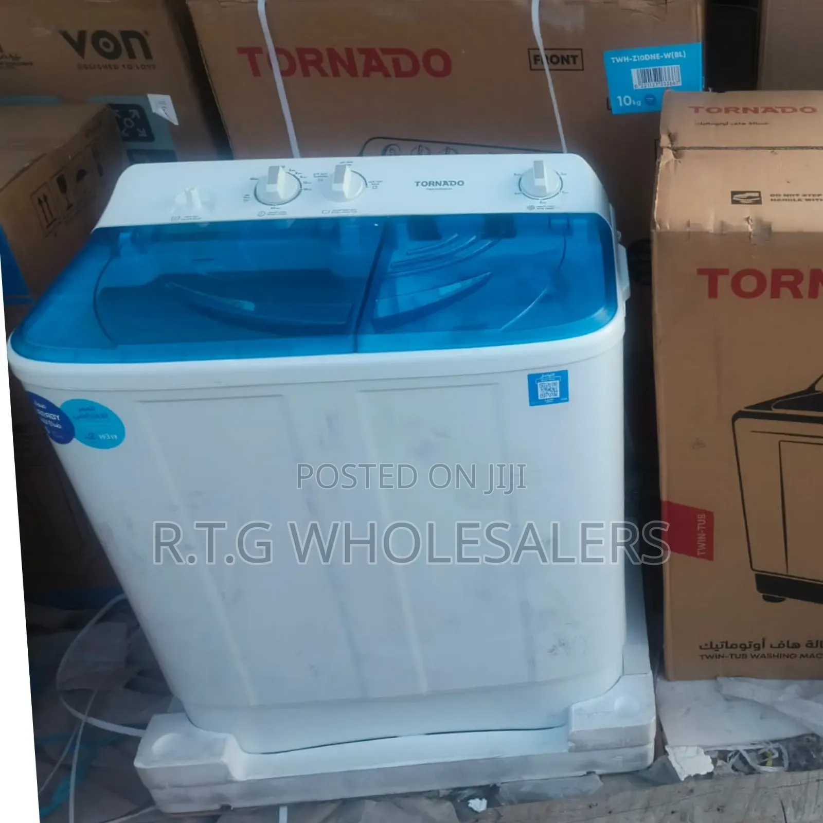 10kg Twin Tub Tornado Washer for Home Laundry