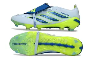 White and Blue Adidas Predator Elite Football Boots