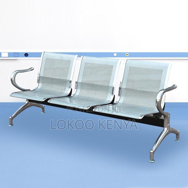 Office Bench ; 3-Link Steel Reception Office Bench - thumbnail 2