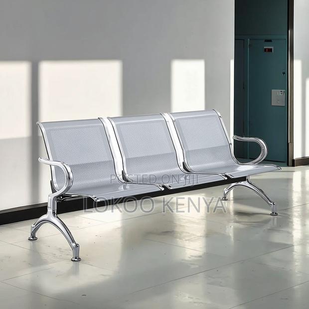 Office Bench ; 3-Link Steel Reception Office Bench - thumbnail 9