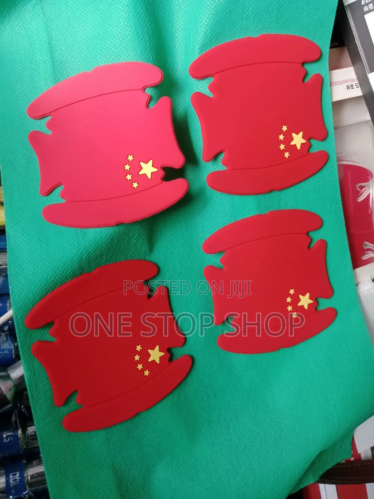 4pc Car Door Red Antiscratch Sticker