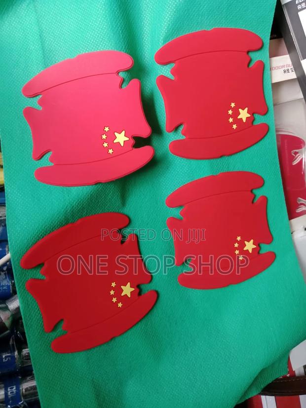 4pc Car Door Red Antiscratch Sticker