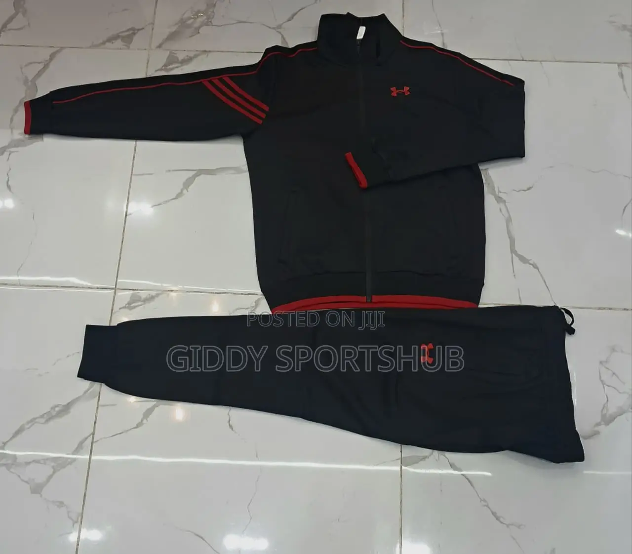 Under Armour Ua Rival Knit Tracksuit in Black and Red
