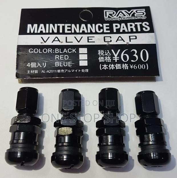 Rays 4pcs Valve Caps in Black - main view