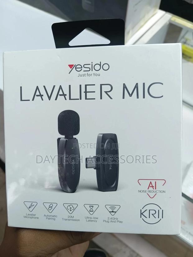 Yesido Kr11 Wireless Lavalier Microphone With Type-C Receiver.