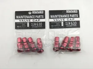 4pcs Red Air Valve Stem Set Universal Fit