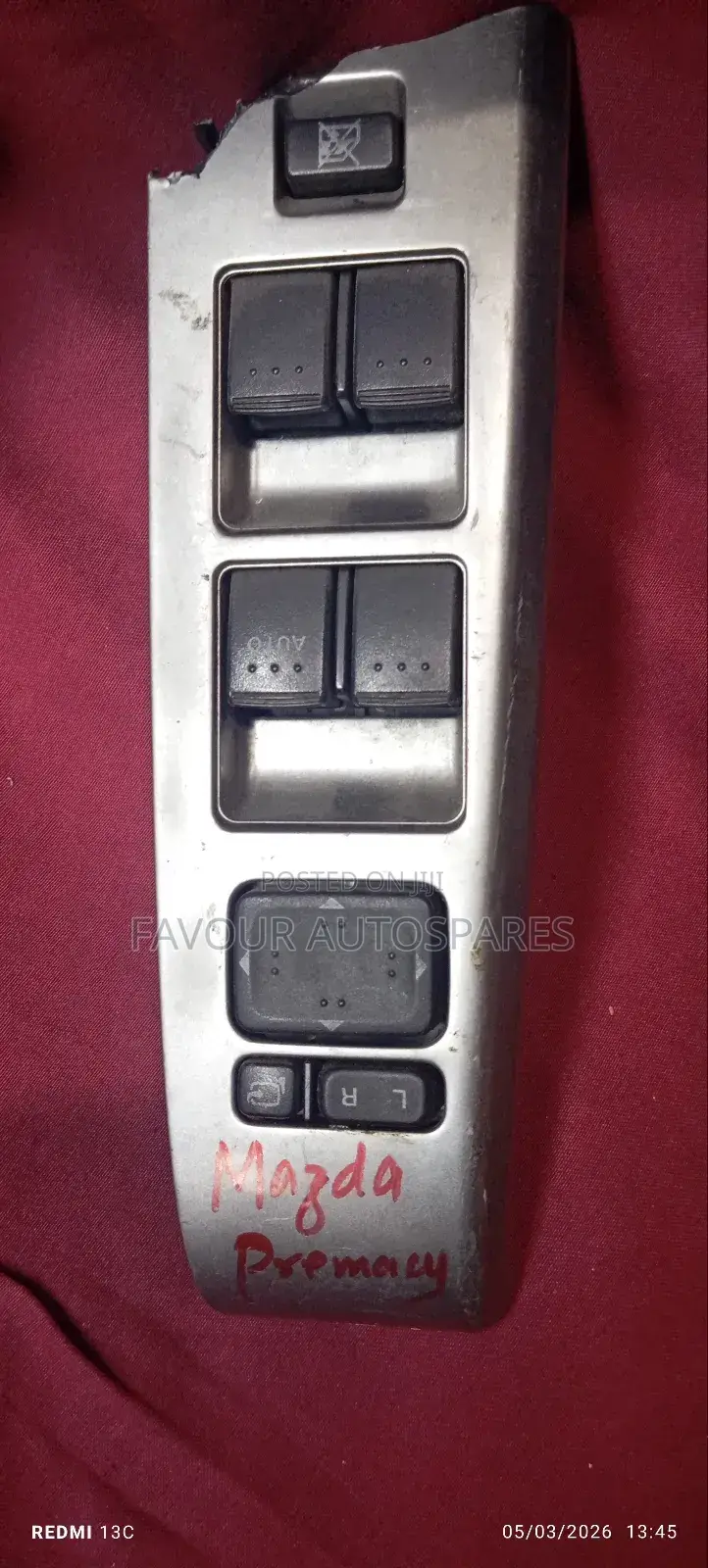 Mazda Premacy Main Switch Power Window