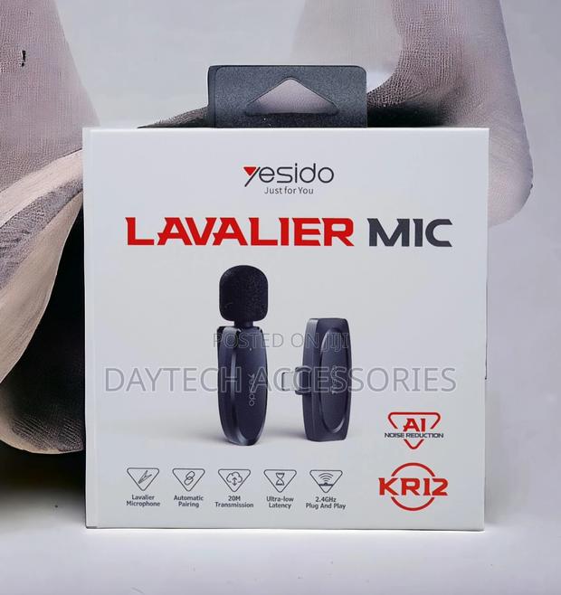 Yesido Kr12 Single Lavalier Mic Universal for Lightning Phones.