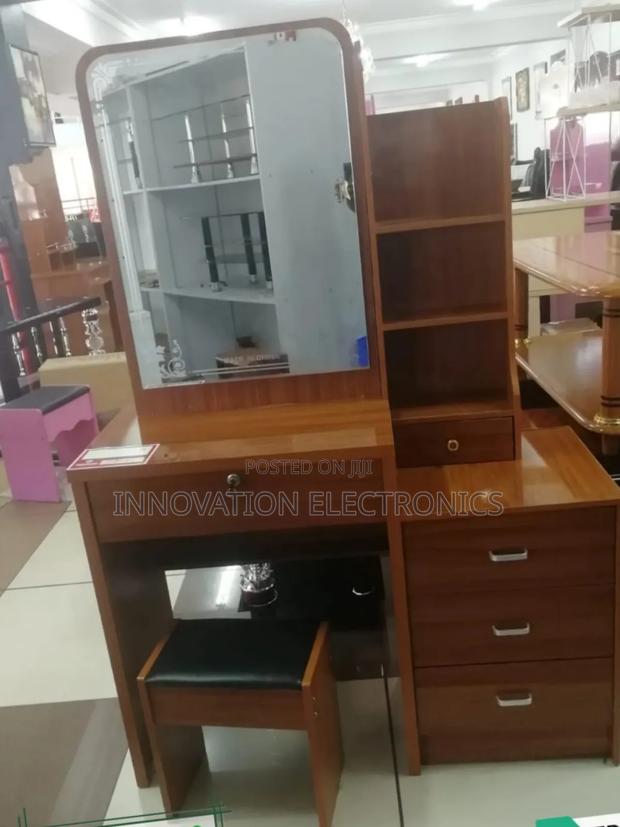 Brown Dressing Table With Sliding Mirror Designers