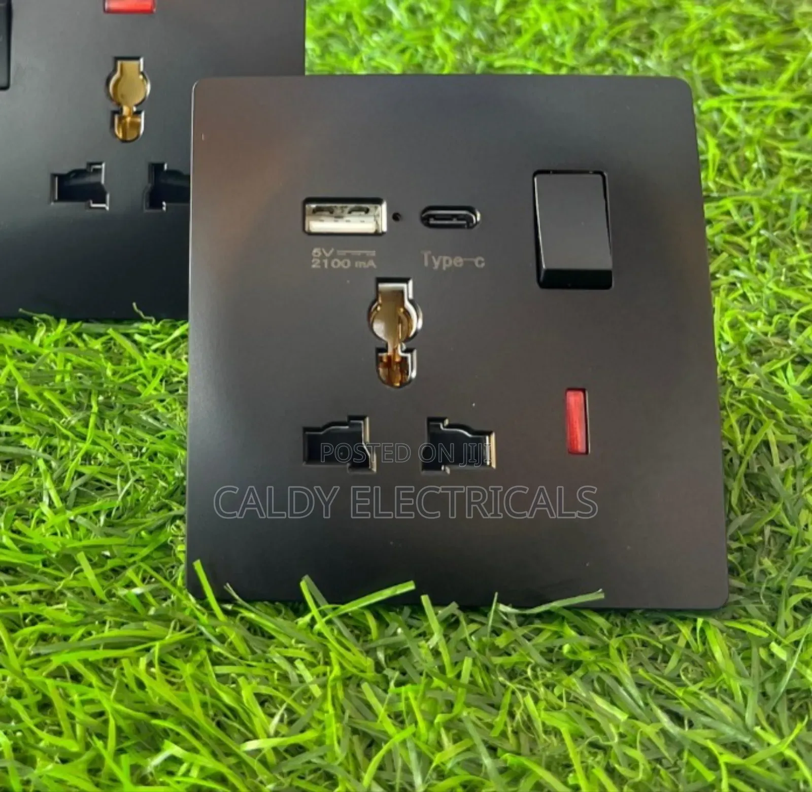 Modern Ultra Thin Black Single Socket Usb Ports Gf4