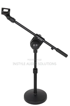 Short Adjustable Metallic Table Microphone Stand