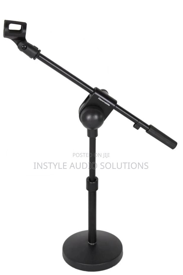 Short Adjustable Metallic Table Microphone Stand - main view