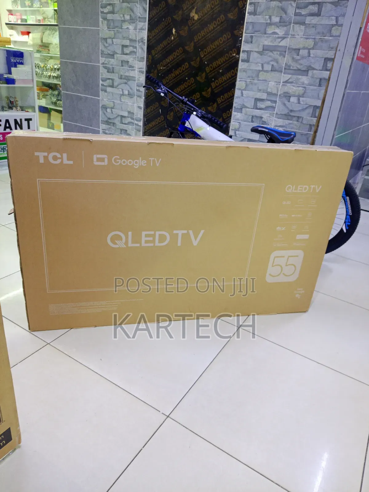 TCL 55" 55t6c Qled Smart Frameless Google Tv With Dolby Visio