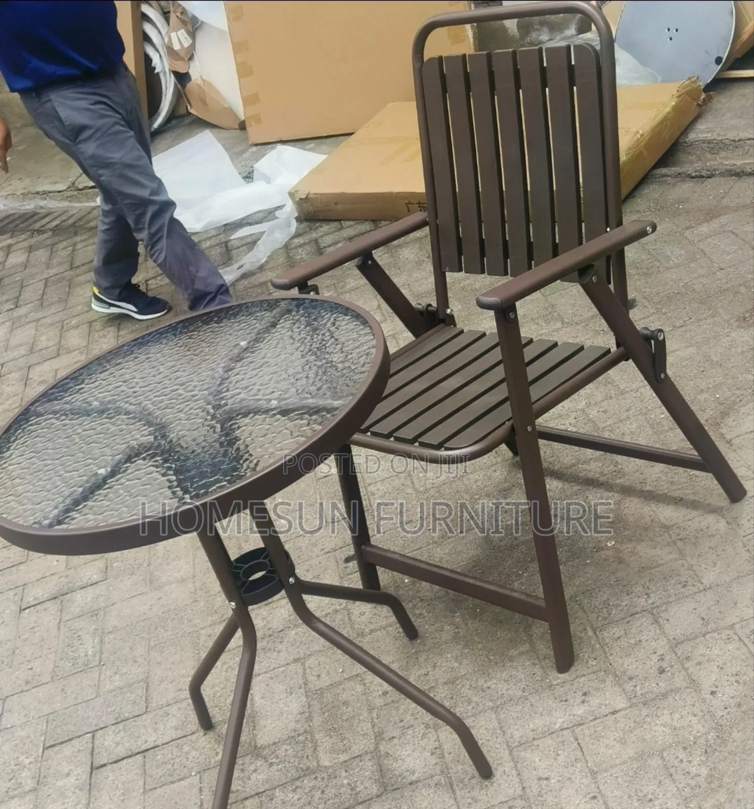 Outdoor Foldable Chairs and Table