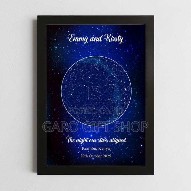 Personalized Star Map – Custom Night Sky Map Nairobi Kenya - thumbnail 4