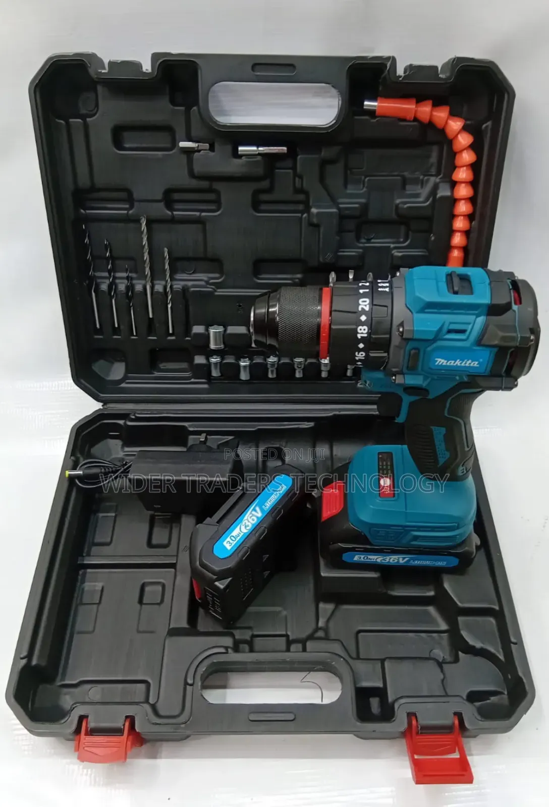 36v Cordless Brushless Drill Set, Often Branded as Makita.