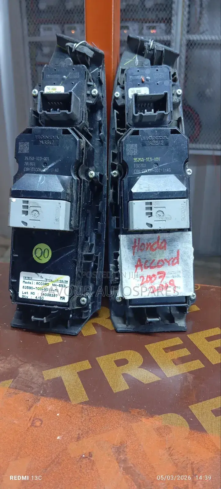 Honda Accord Main Switch