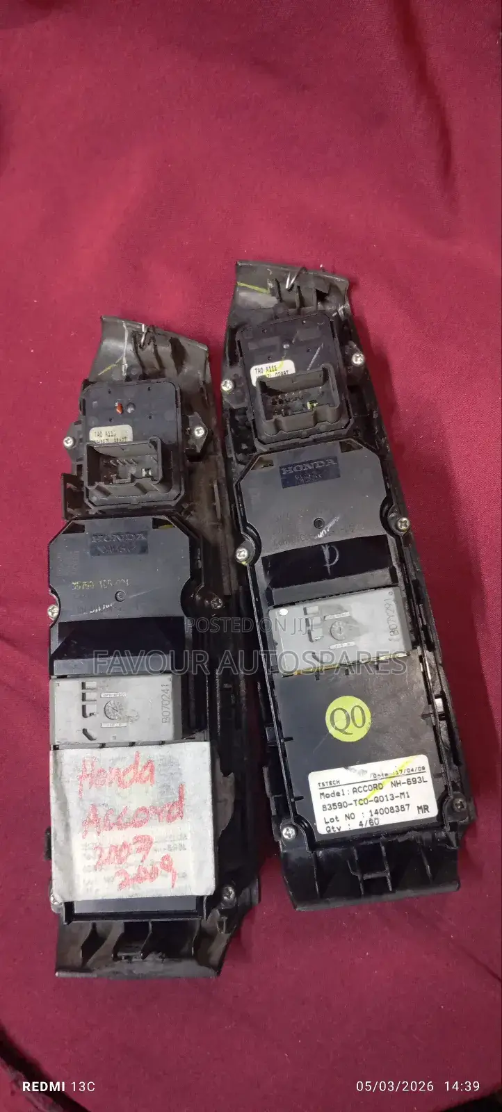 Honda Accord Main Switch