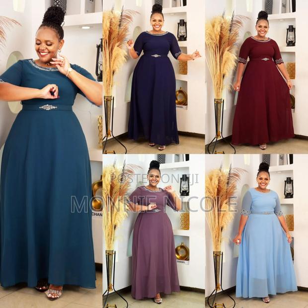 Beautiful Classy Plain Maxi Dress - thumbnail 2