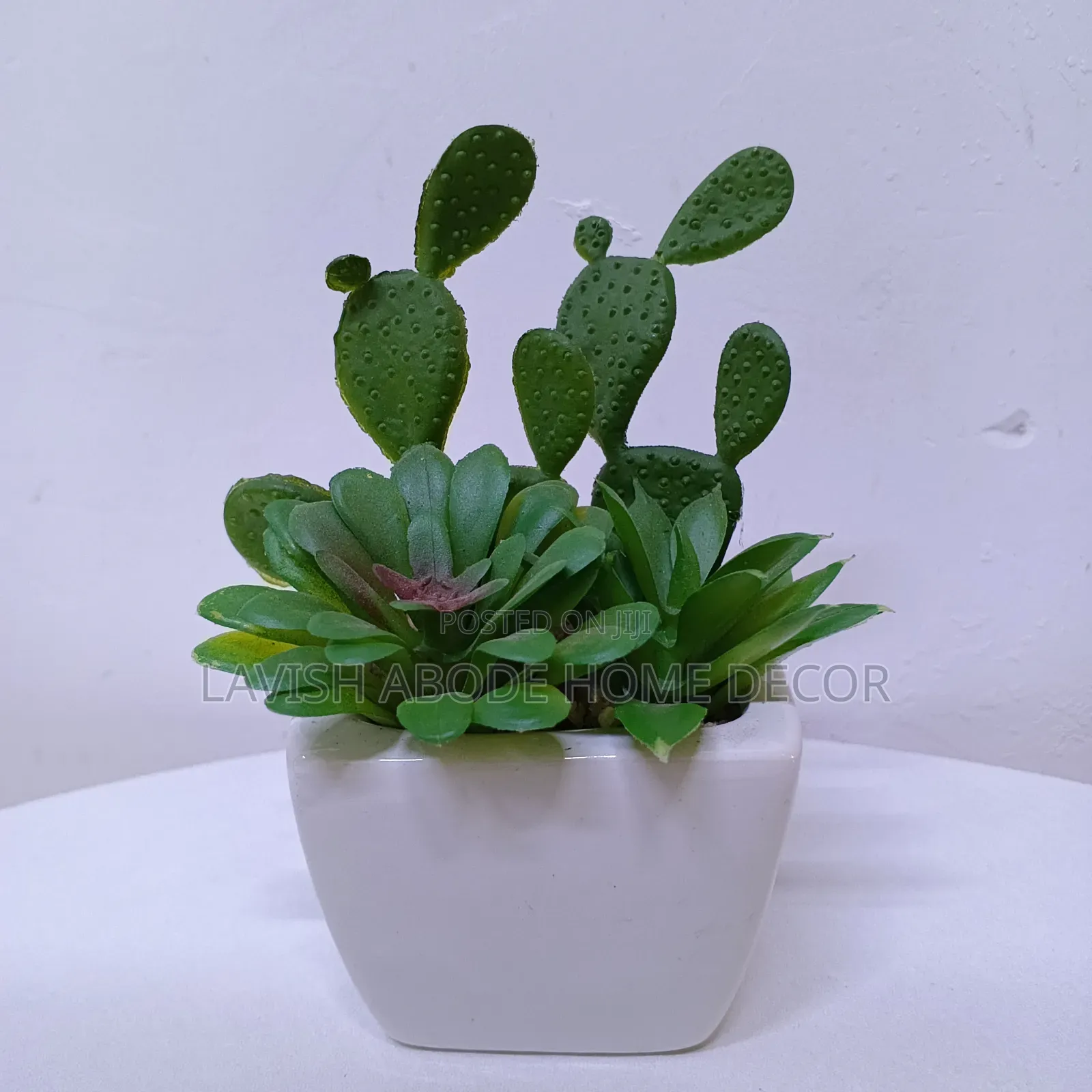 Artificial Flower White Succulents Table Top / Washroom Decor