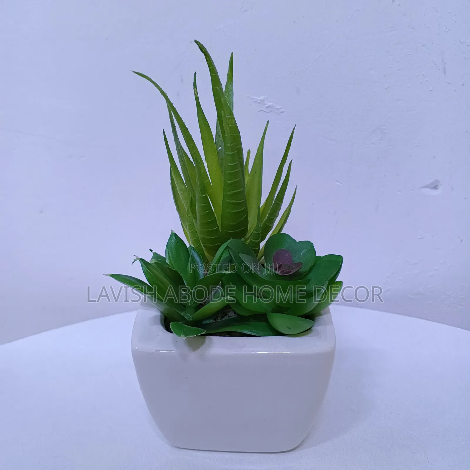 Artificial Flower White Succulents Table Top / Washroom Decor