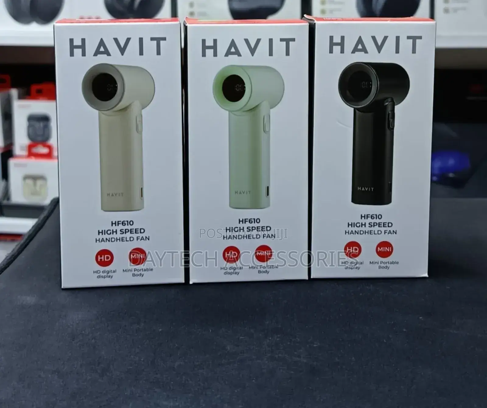 The Havit Hf610 High Speed Handheld Fan - Black