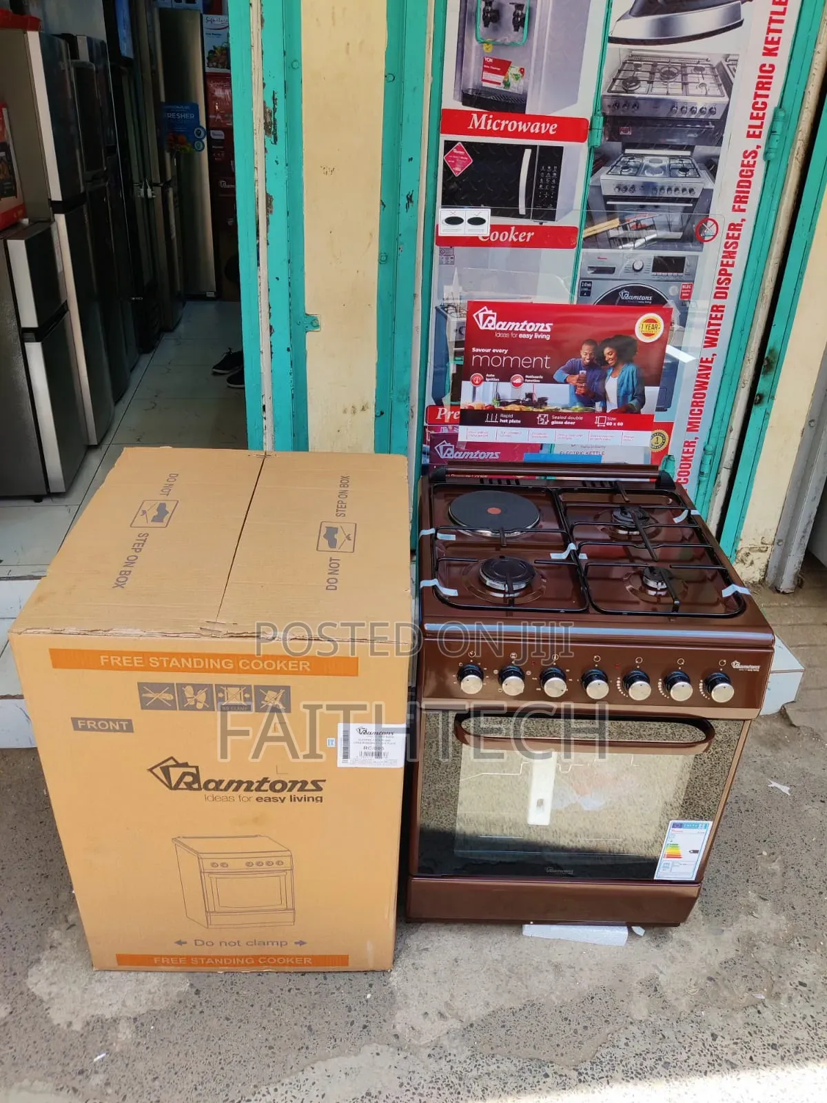 *Ramtons Cooker 3g+1e 60x60cm Rc805 (Brown)