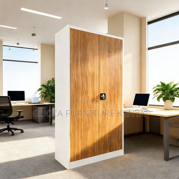 Modern 2-door Metallic Brown Filling Cabinet