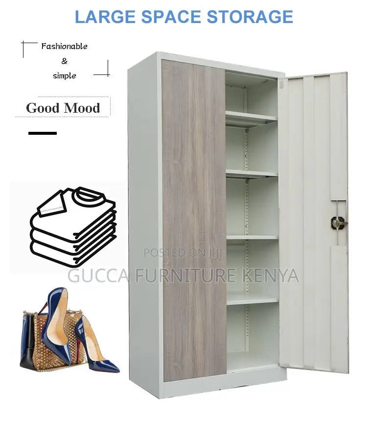 Modern 2-door Metallic Brown Filling Cabinet