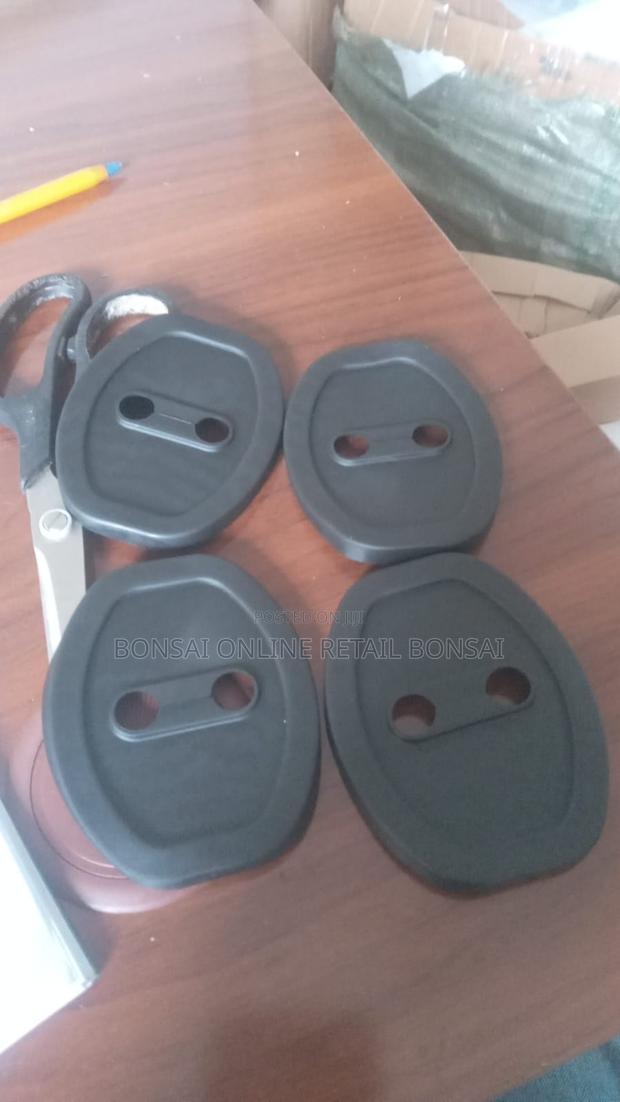 Silicone Car Door Lock Pad Cover Black 4-pack Anti-rust Protector - main view