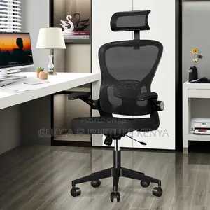 Ergonomic Mesh Office Seat With Flip Arms