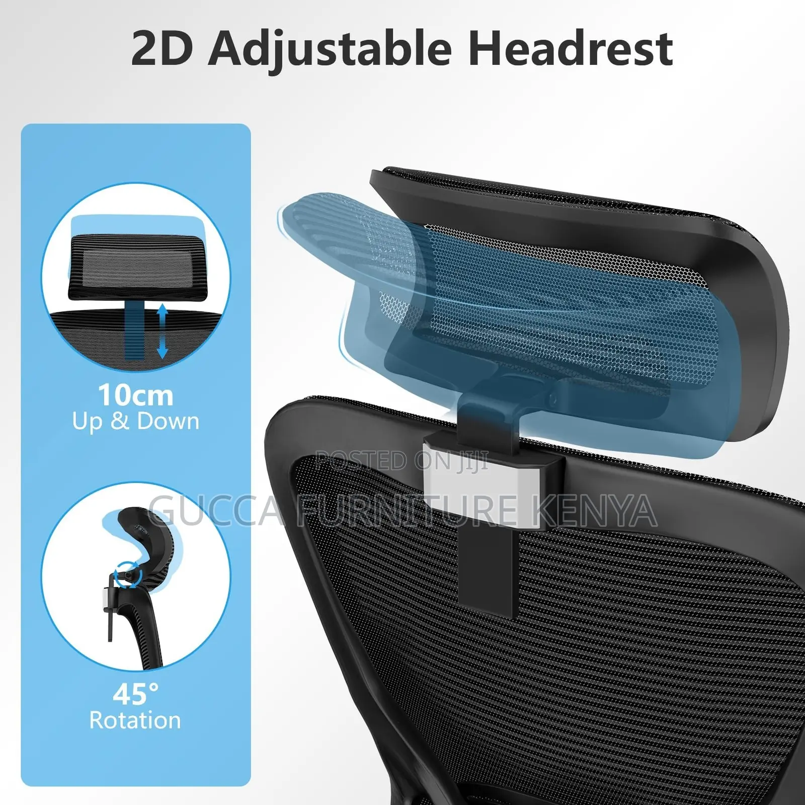 Ergonomic Mesh Office Seat With Flip Arms