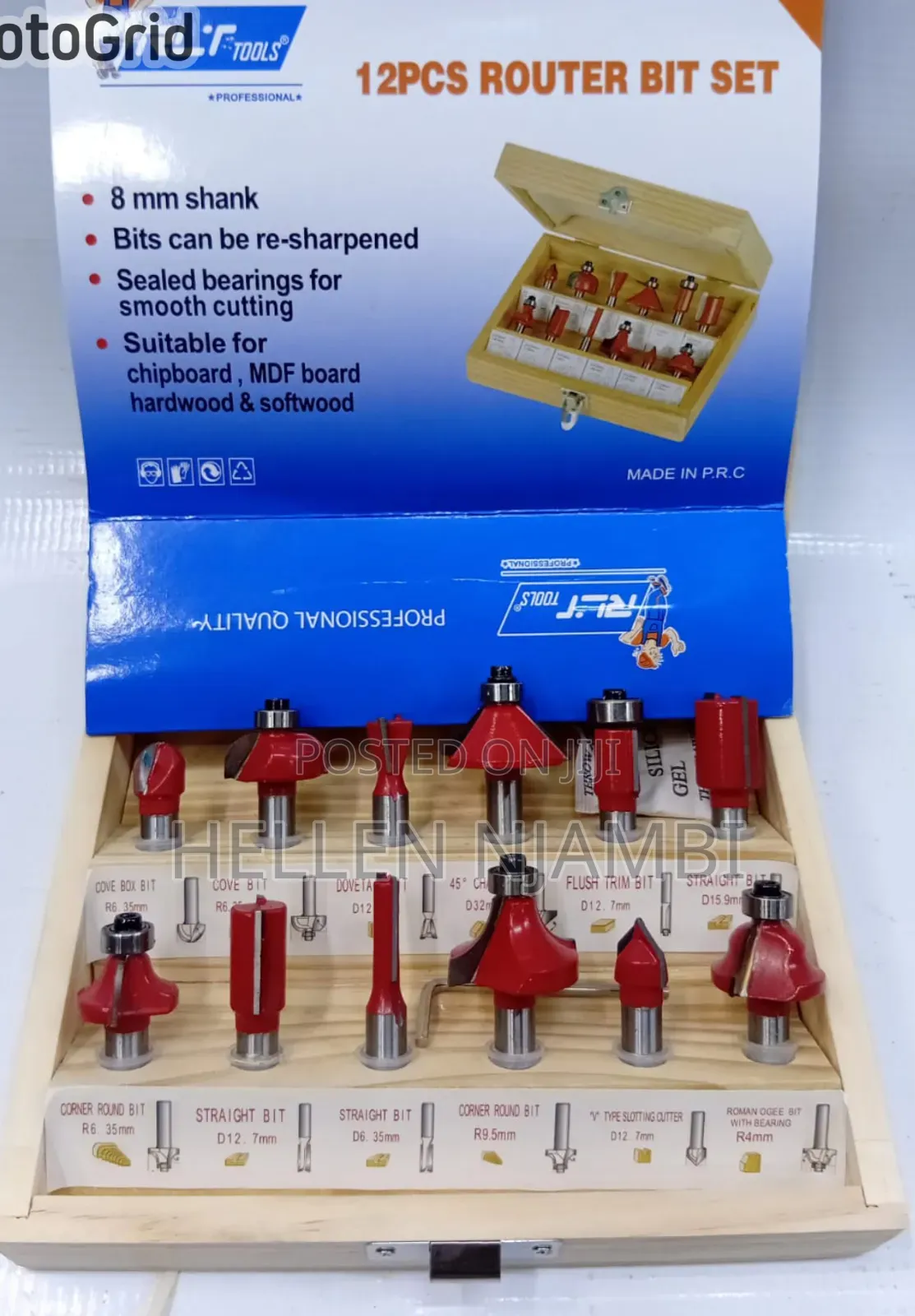 12pcs Router Bit Set 8mm