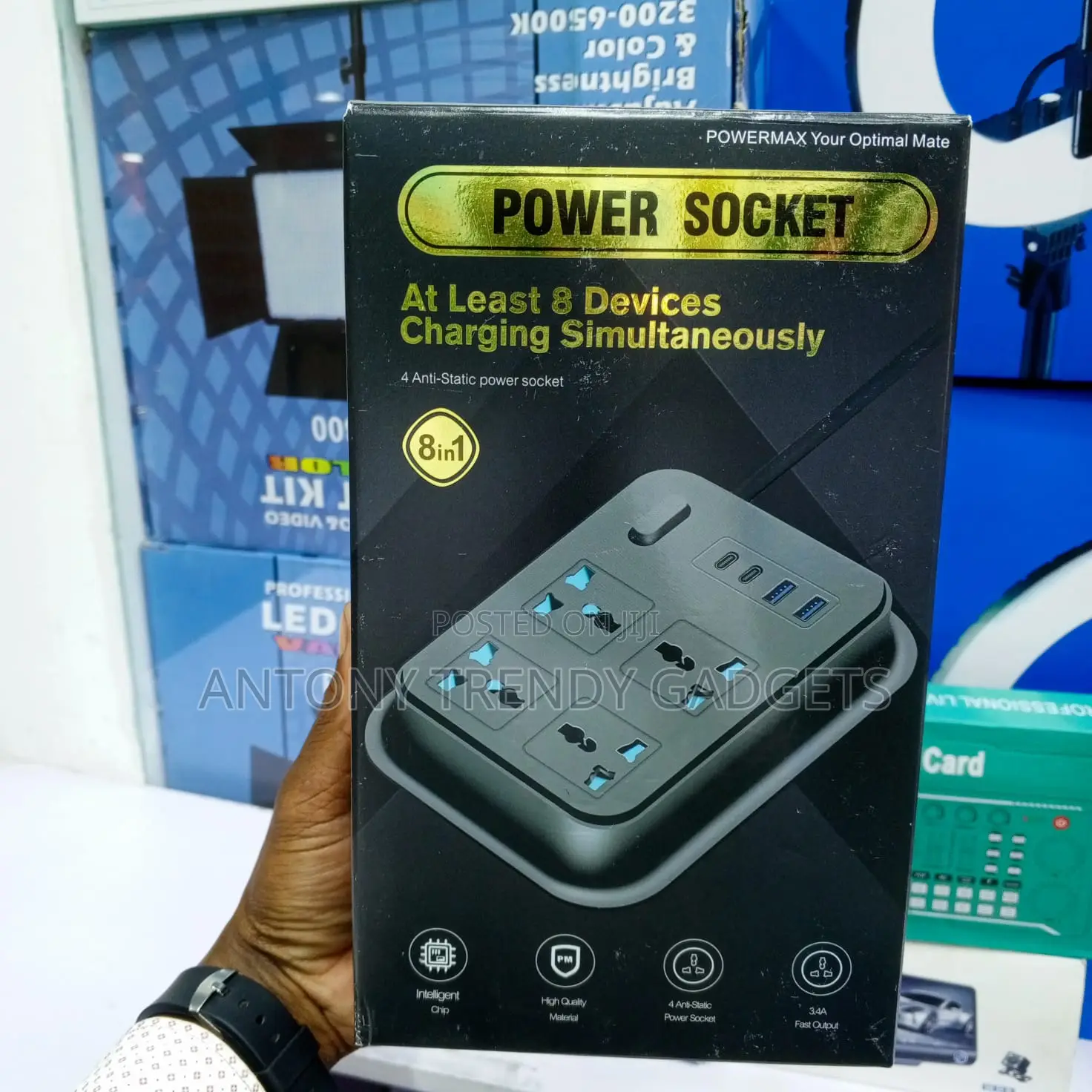 Powermax 8-in-1 Anti-static Power Extension Socket 3m