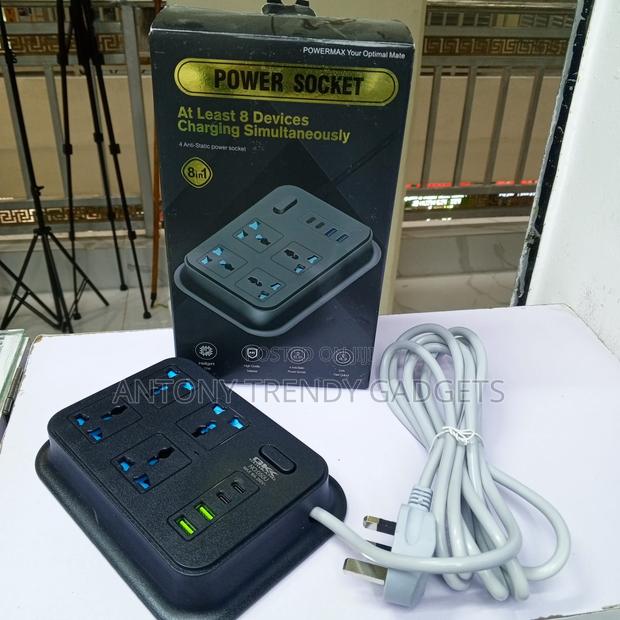 Powermax 8-way Power Strip With Usb Fast Charging 3.4a - main view