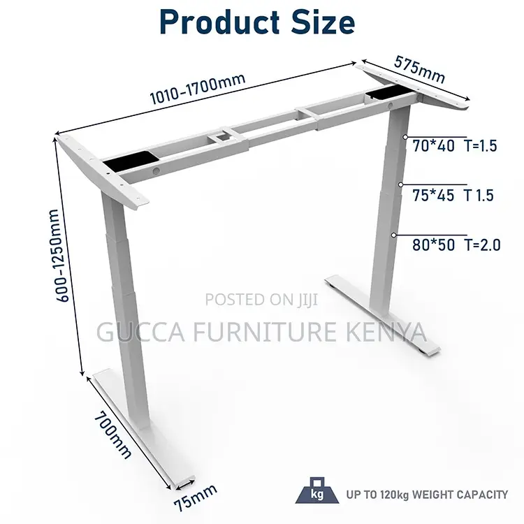 1200mm Height Adjustable Computer Desk