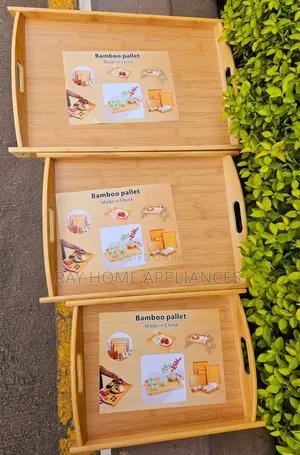 Bamboo Trays 3 Pieces Set