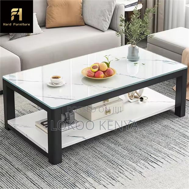 Coffee Table ; Simple Faux Marble Tea and Coffee