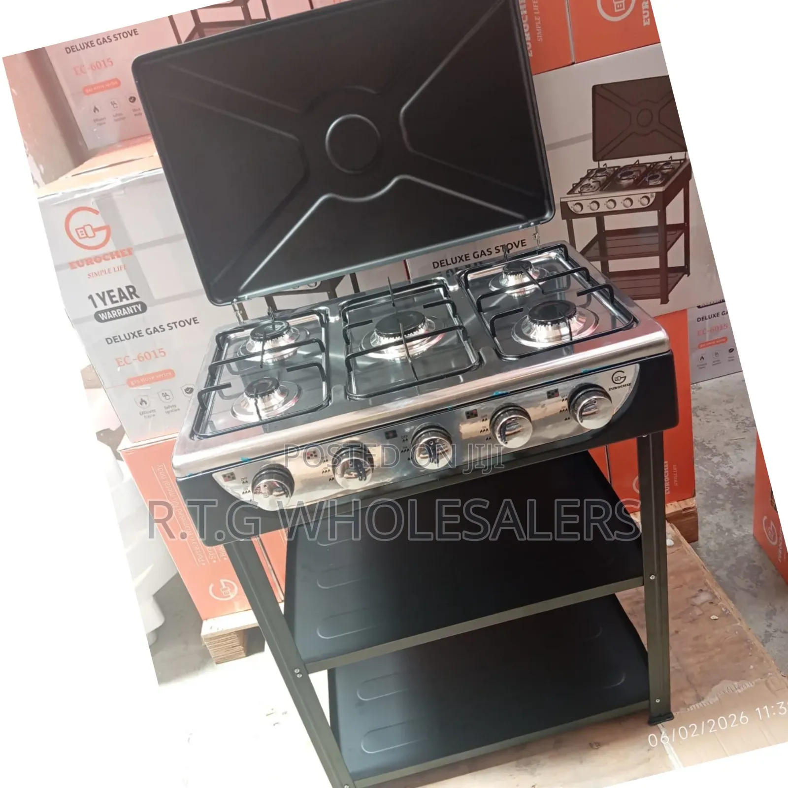 Eurochef 5-Burner Freestanding Cooker With Oven