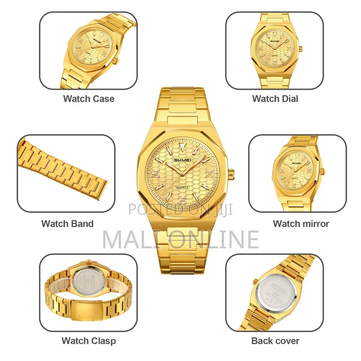 Skmei 2657 Men Quartz Fashion Watch Stainless Steel Strap Waterproof