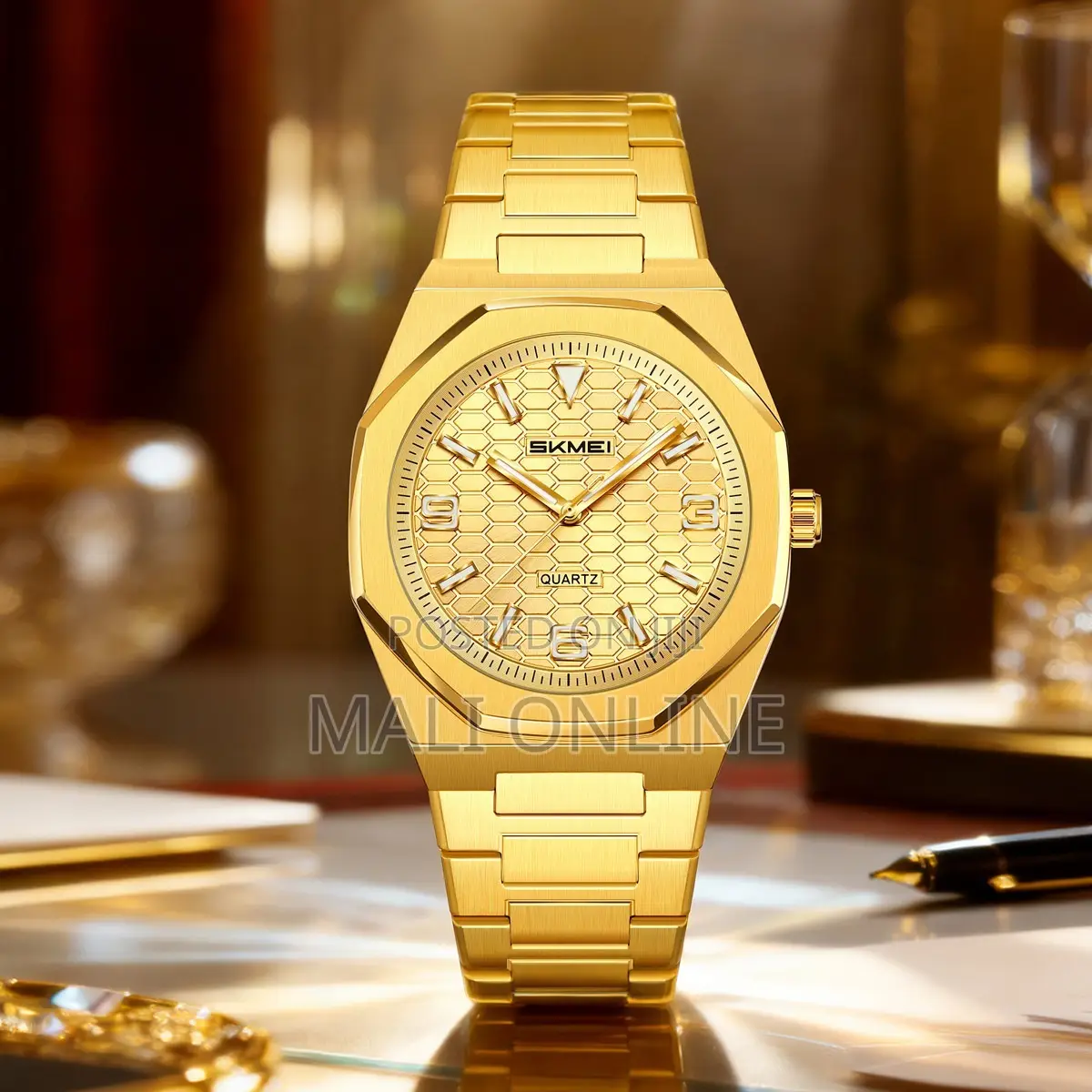 Skmei 2657 Men Quartz Fashion Watch Stainless Steel Strap Waterproof