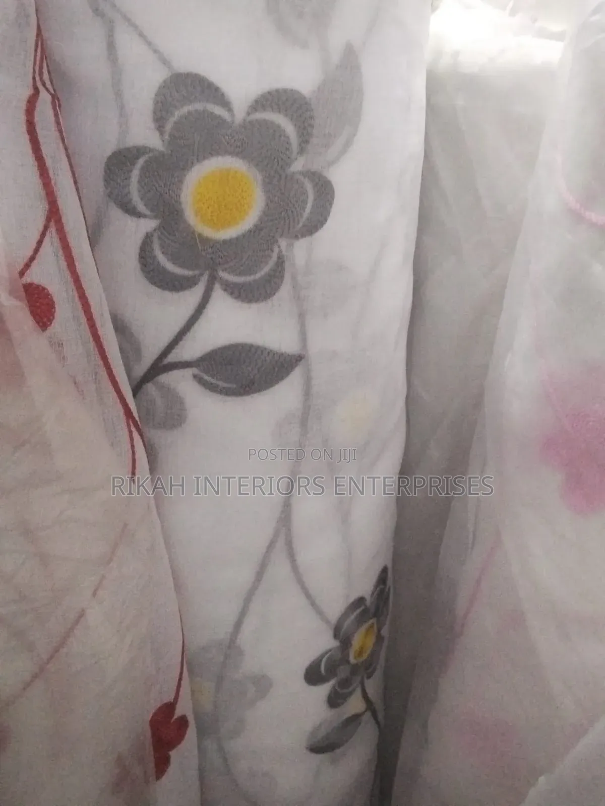 Window Sheers With Sunflower Details