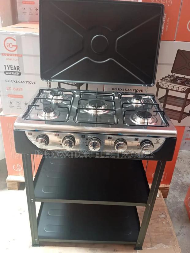 Eurochef 5 Burner Standing Cooker With Shelves