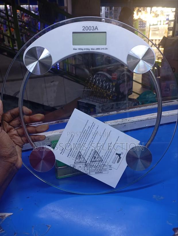 Clear Glass Bathroom Personal Scale -Digital+Free Air Freshener