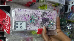 B-Wishy for Samsung Galaxy A12 5g Case, Glitter Crystal Butterfly