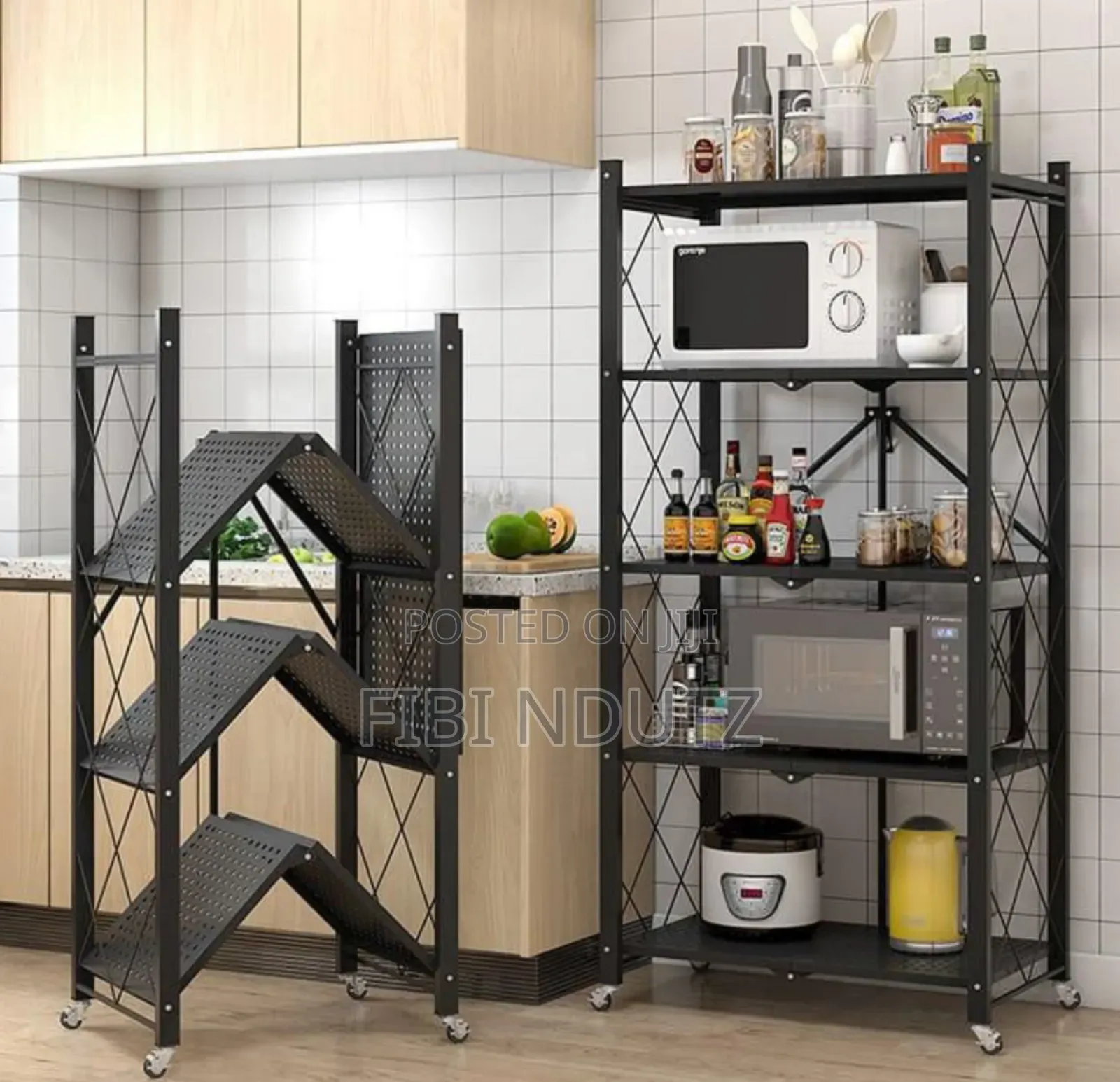 Kitchen Rack/Foldable Kitchen Rack With Wheels