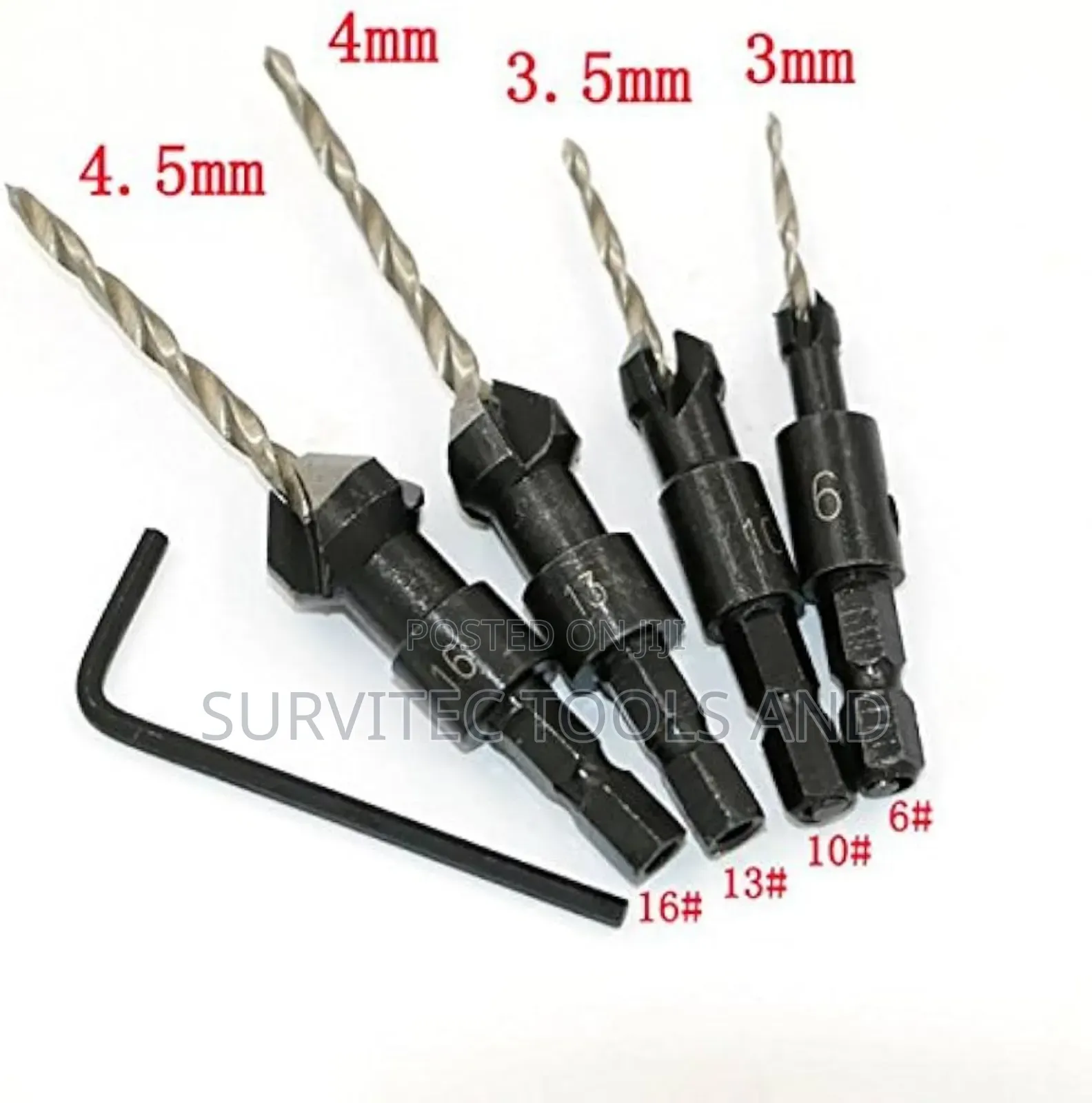 4pcs Countersink Bit