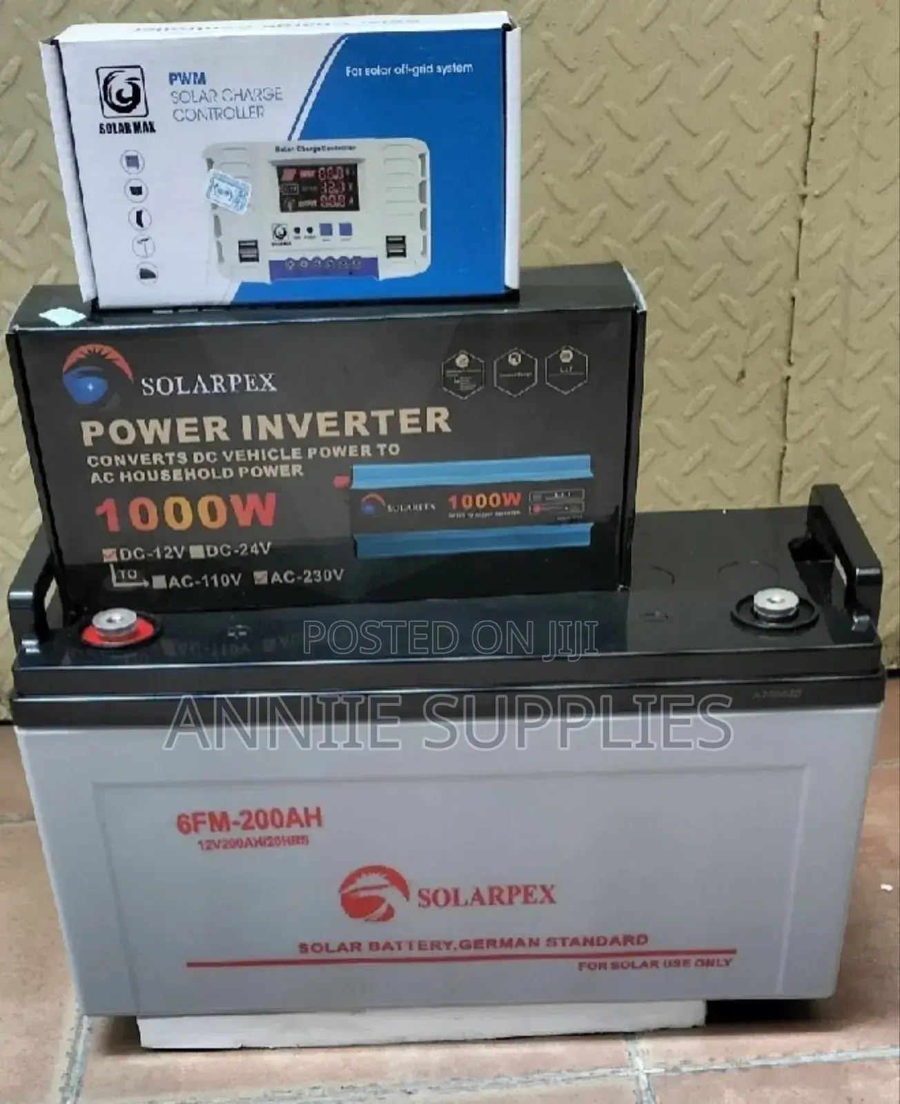 1000 Watts Inverter - 30a Controller - 200ah Gel Solar Battery